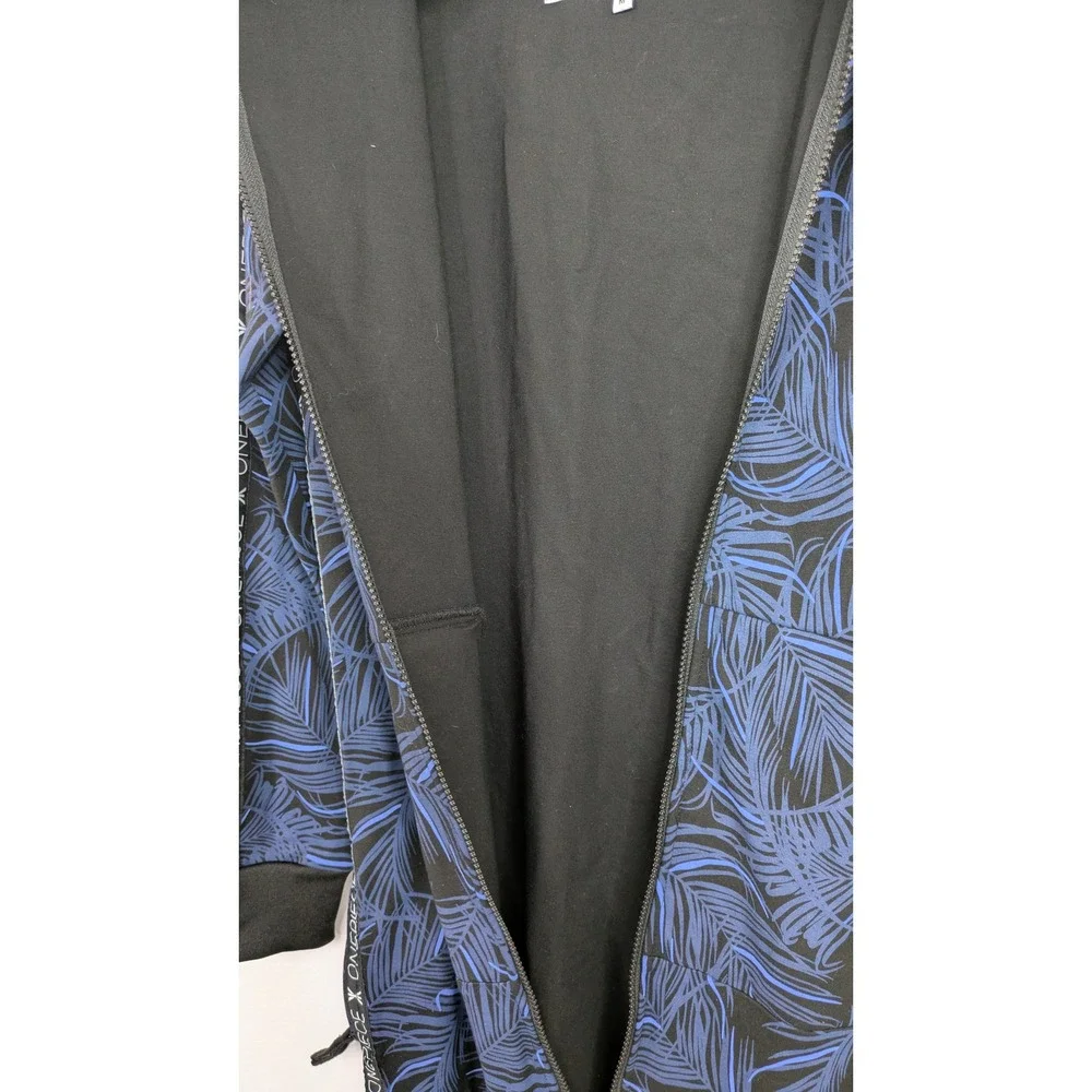 OnePiece Norwegian Original Jumpsuit Medium Blue Leaf Hooded Zip One Piece - Picture 14 of 16
